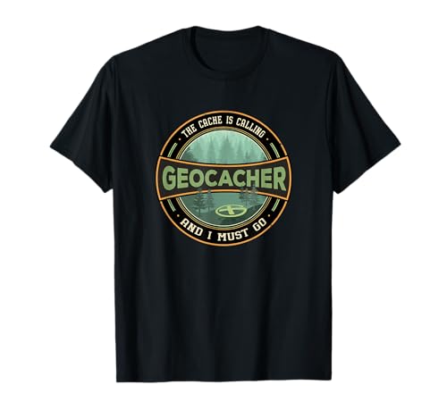 Geocaching, diseño GPS vintage de Geocoin: The Cache Is Calling Camiseta