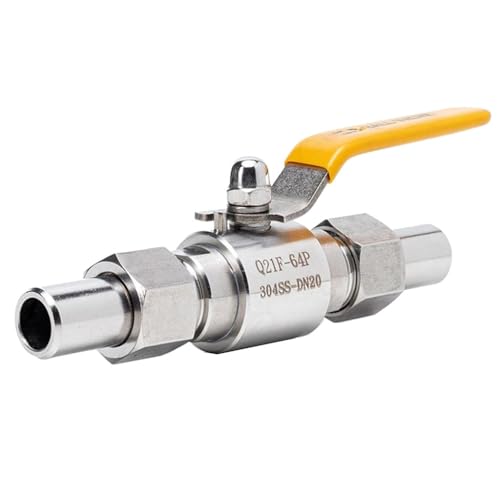Válvula de bola para fuente de aire tipo T hecha de acero inoxidable DN10 2