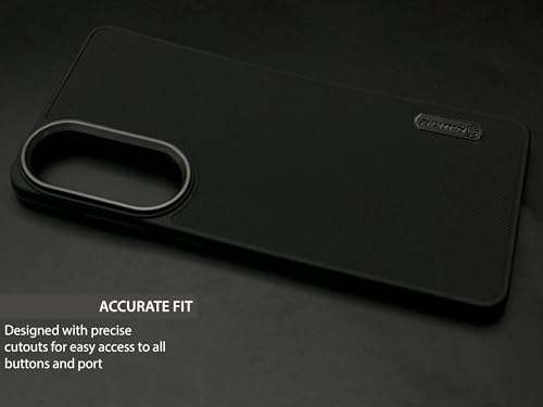 Image of NIUKIN Super Frosted Shield Pro Soft Mobile Back Case for Samsung Galaxy S25 Edge | Shockproof Scratchproof Cover | Black