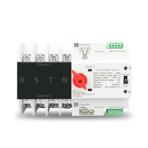 ATS commutateur de transfert automatique 4 pôles pour éviter les coupures 110V
