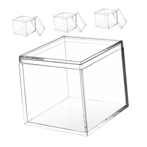 VILLCASE Coffret À Bijoux Et Bonbons Lot De 4 Boîtes Carrées En Plastique Pour La Maison Et Les Fêtes