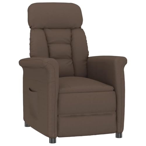 Lumanois Fauteuil Marron 96,5 x 70,5 x 95 cm Microfibre Fauteuils Marron,348399