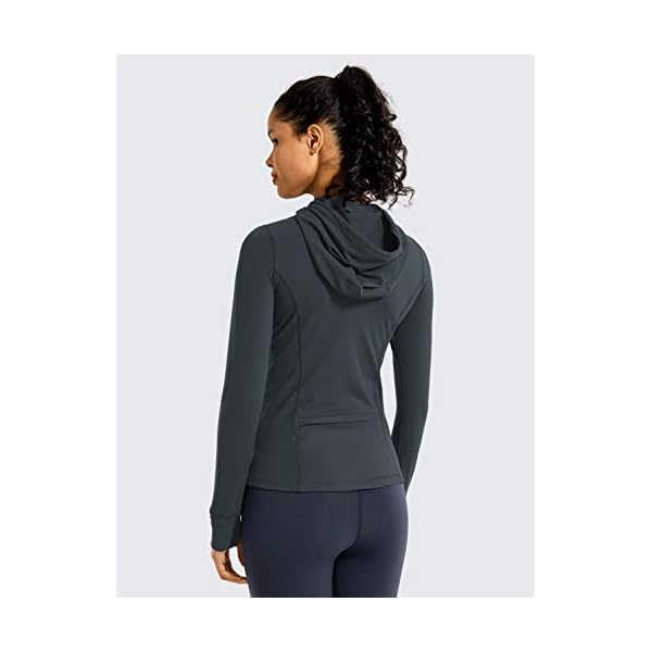 CRZ-YOGA-Womens-Brushed-Full-Zip-Hoodie-Jacket-Sportswear-Hooded-Workout-Track-Running-Jacket-with-Zip-Pockets CRZ YOGA Women's Brushed Full Zip Hoodie Jacket Sportswear Hooded Workout Track Running Jacket with Zip Pockets Carbon Gray Medium