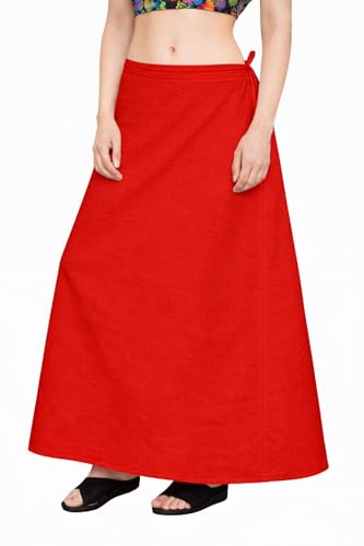 Image of CITIX Pure Cotton Petticoat for Woman Saree | Adujastable Drawstring Waist