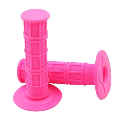 Manopole per manubrio di moto, 22 mm, in silicone, antiscivolo, morbide, per moto, scooter ed e-bike, accessori di ricambio per uso fuoristrada (rosa)