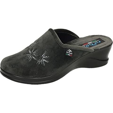 Fly Flot Slippers, gray, 8 US Cover