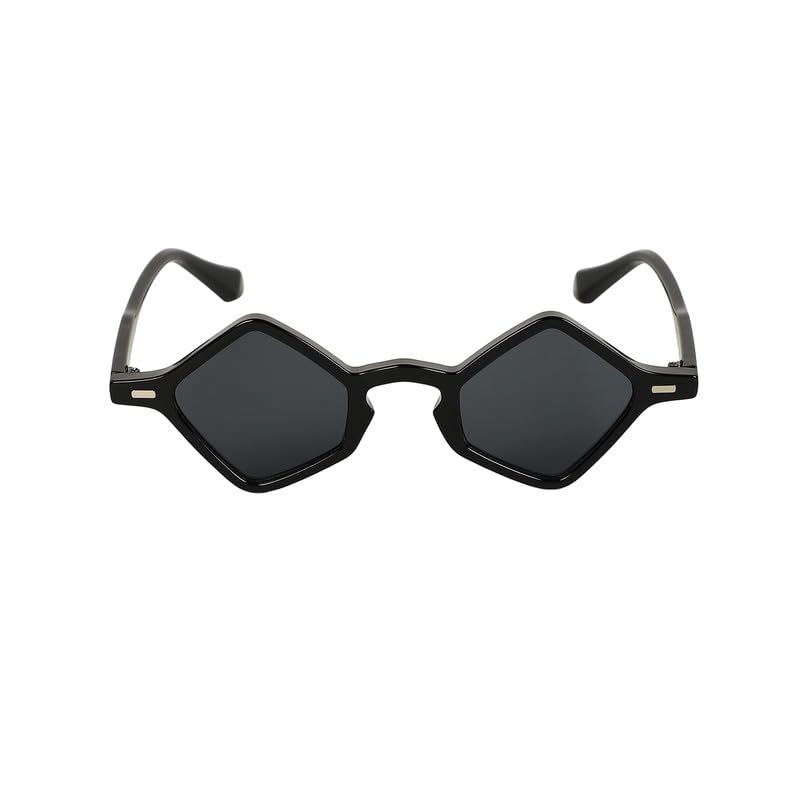 haute sauce Women's The Circuscore Diamond Sunglass For Casual Wear | One-Size | Onyx Black Polycarbonate Frame | Midnight Black Full Colour Polarized Lens | Full Rim | Eyewear For Woman & Girls-picture-18