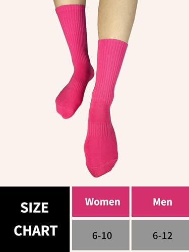 Ribbed Knit Athletic Socks for Women Men Cotton Breathable Running Crew Sock Casual Comfort for Sports - Image 3