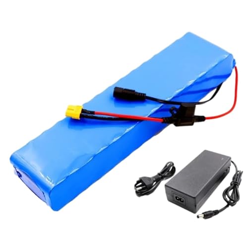 Batería de bicicleta eléctrica de 48 V, 12 Ah/14 Ah, batería de litio de 48 V 13S2P, con cargador de 54,6 V 2 A + conexión XT60, for batería de kit de conversión de bicicleta eléctrica de 200 W-750 W(
