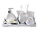 Zestaw akcesoriów łazienkowych Imitacja Marmuru Ceramika Zestaw Akcesoriów Łazienkowych Dozownik Na Mydło/uchwyt Na Szczoteczkę Do Zębów/mydelniczka Produkty Łazienkowe Zestaw akcesoriów do kąpieli