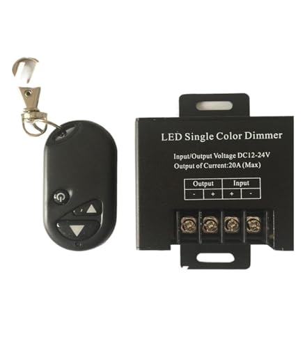 Variateur LED monochrome 12V 24V haute puissance avec contrôleur à distance 3 boutons