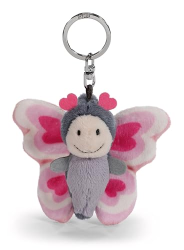 NICI Schlüsselanhänger Love Schmetterling 6cm - pink - Treuer-Plüschbegleiter für Rucksack oder Tasche Schlüsselhalter für klein und Groß | 62624