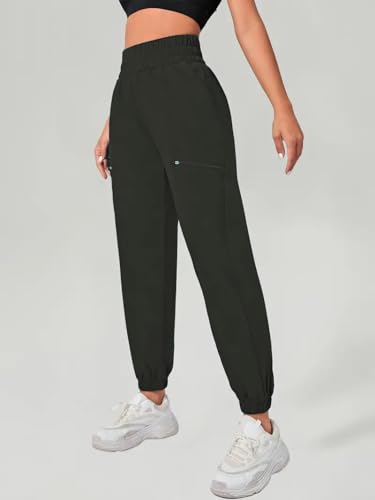 Image of LERIYA Fashion Women's Joggers - Soft High Waist Straight Fit Pants | Comfortable Polylyrca Trousers Travel