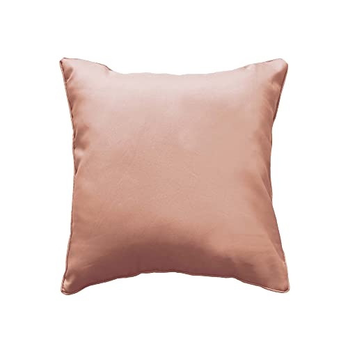 Douceur d'Intérieur, Coussin Déhoussable (40 x 40 cm) Essentiel Rose Poudre, Polyester Uni
