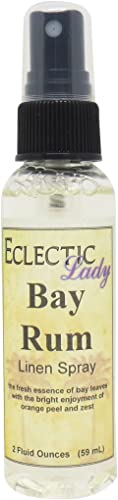Bay Rum Linen Spray (Double Strength), 16 ounces - Eclectic Lady Sheet and Linen Spray - No Artificial Colors, Parabens, or Preservatives - Long-Lasting Scent for Bed, Fabric & Pillow