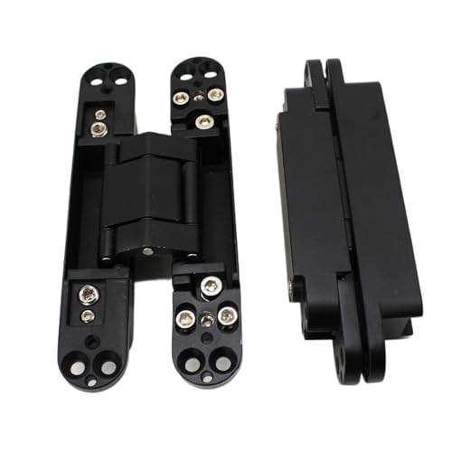 �Ƌ�ԁA�˂��t���܂肽���݃h�A�q���W�A2�� 40kg �d�ʂ̏d�����F�ؐ��h�A 180�x�̊J���� ���߉\�ȉB���q���W 6�C���` �J���������Q�[�g �����Ȃ��q���W(�u���b�N)