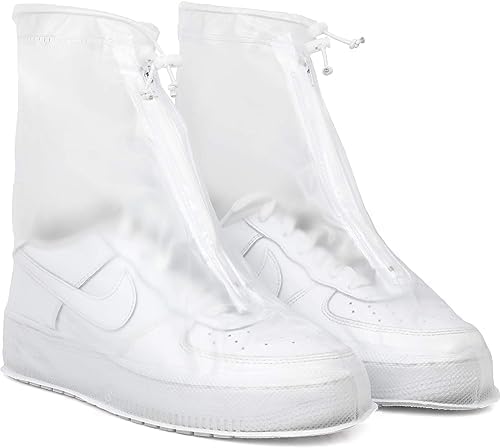 Rain Boots Shoe Covers Waterproof for Men Women Shoe Protectors with Zipper Not-Slip Reusable Overshoes Galoshes for Hiking Climbing Camping Cycling Rainy Day (White, XXL) (XXL) Rain Boots Shoe Covers Waterproof for Men Women Shoe Protectors with Zipper Not-Slip Reusable Overshoes Galoshes for Hiking Climbing Camping Cycling Rainy Day (White, XXL) (XXL)