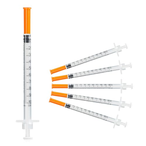 1CC Syringes with Needle - 30G 1MM 1/2 Inch(13mm) Disposable Syringe Individual Wrapped 20PACK