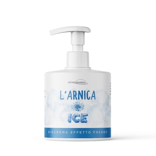 Saf.Nutraceutica - Crema Arnica ICE per Cavalli Uso Umano | Effetto Freddo Rinfrescante | Sollievo per Gambe e Muscoli | Formato Maxi con Erogatore, Marrone, 500 ml