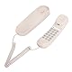 Festnetztelefon, TC-990 ABS Festnetztelefon Tischmontierbares Schnurgebundenes Dual-Purpose-Telefon Hoteltelefon Festnetz Festes Beige für das Home Office des Hotels