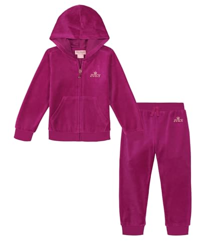 Image of Juicy Couture 2pc Zip Up Velour Jog Set