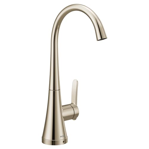 Moen S5535NL Sinema One-Handle High Arc Single Mount Beverage Faucet, Optional Water Filtration System Available (Sold Separately), Polished Nickel