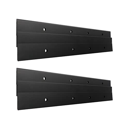 Image of 2pairs 11.8-Inch French Cleat Picture Hangers Aluminum Alloy Z Type Clips Wall Mounting Picture Frame Brackets for Panels Whiteboards Shelves Artworks Photos (Black)