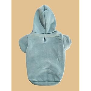 QWINEE Basic Dog Hoodie, Dog Warm Jacket, Cat Apparel, Dog Shirt, Dog Clothes for Puppy Kitten Small Medium Dogs Cats Cadet Blue M QWINEE Basic Dog Hoodie Dog Warm Jacket Cat Apparel Dog Shirt Dog Clothes for Puppy Kitten Small Medium Dogs Cats Cadet Blue M