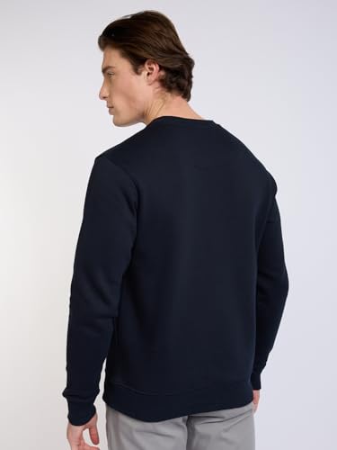 Image of Park Avenue Men Full Sleeve Slim Fit Solid Pattern Cotton Polyester Blend Regular Neck Regular Neck Casual Sweatshirt