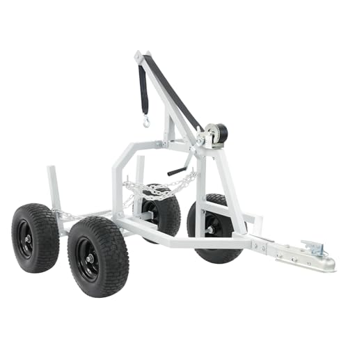 24” ATV Log Skidding Arch & Dolly Set with Winch, 1600 lbs