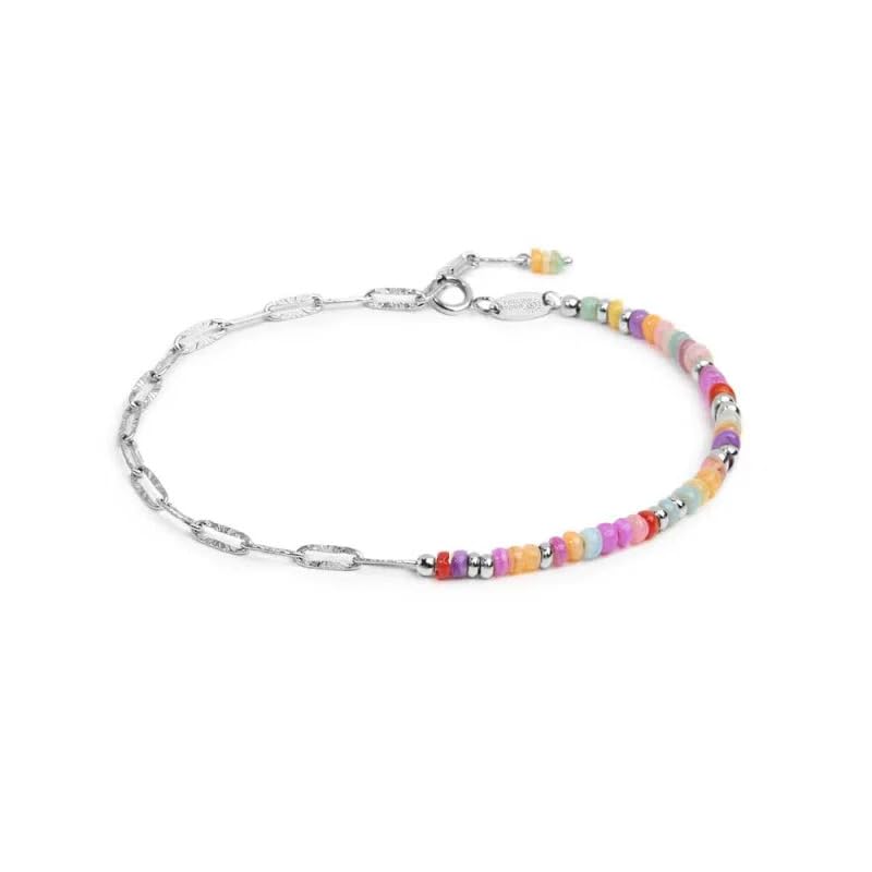 Bracelet Marlù 18BR223-RGB pour femme en hématite à facettes argenté