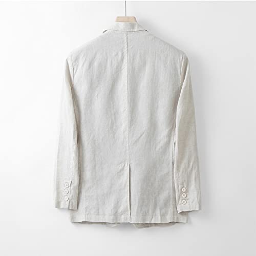 Men's Linen Suit Blazer Jacket Two Button Suits Jackets Lightweight Sports Coat Solid Color Blazers3