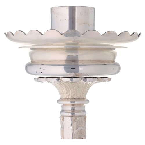 Candleholder with Altar, casing and Silver-Plated Brass jag h 50 cm