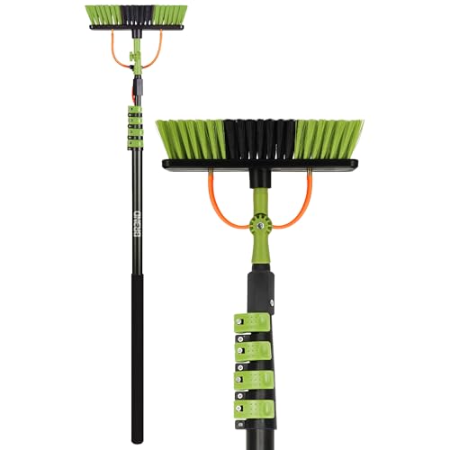 Brosse télescopique BREND BR-2237 extensible jusqu’à 7 m – Brosse à eau 5 pièces avec...