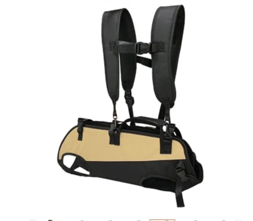 Tuyiutm 犬用キャリア、ペットとベビーキャリア、犬と猫に適しています、横型全身バックパックキャリア、飛び出し防止と防災ベルト、身体障害者、高齢者、関節損傷や安定性の喪失のある犬に適しています、歩行器、着脱が簡単、通気性、前足、後ろ足、調節可能、大型犬