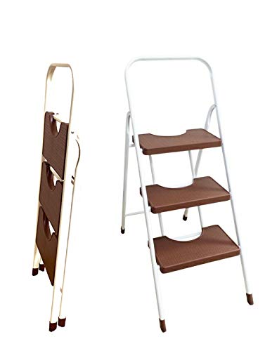 脚立 3段 【ブラウン】 脚立 おしゃれ 折りたたみ式 ホームステップ キッチン ステップツール ステップ台 踏み台