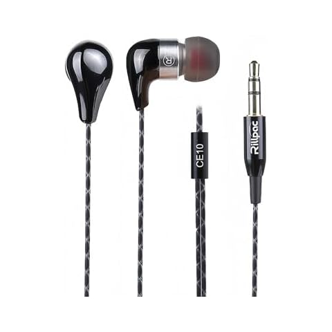 Rillpac CE10 Noise Isolating in-Ear Stereo Earphones Ceramic Metal Construction HiFi Earphone for Smartphones (Black) Cover