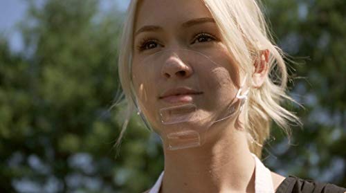 Ultralight Mask (15 Masks) Transparent Hygienic Open Face Shield for Foodservice, Hospitality, and Retail – Anti-Fog, Reusable, Clear Face Mask with Chin Rests