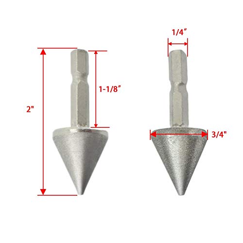 Scottchen Pro Woodworking Square Hole Drill Bit Sharpener Mortise Chisel Bit Sharpening Tool Up To 1/2" Bit Grit #220/600-2Pack #TOP1