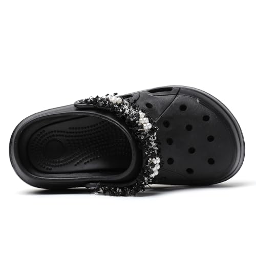 Image of FLIOZY Women's Gardener Platform Clogs Slippers Hight Heels Mules Clog Wedge Sandals Outdoor Beach Shoes