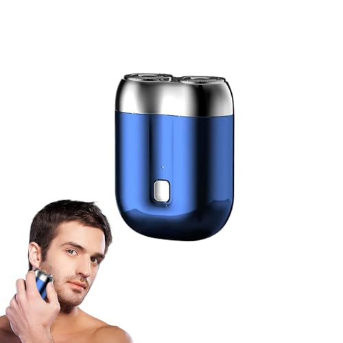 Mini Rotary Electric Shaver for Men: USB Rechargeable Wet & Dry Pocket Shaver - 7500 RPM 2-Head...