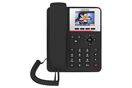 Téléphone SwissVoice CP2502 Noir Idéal pour le Télétravail Confortable
