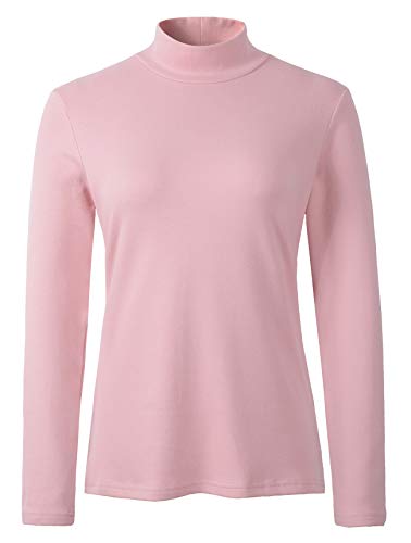 Image of Women's Cotton Mock Turtleneck Long Sleeve Basic Thermal Top
