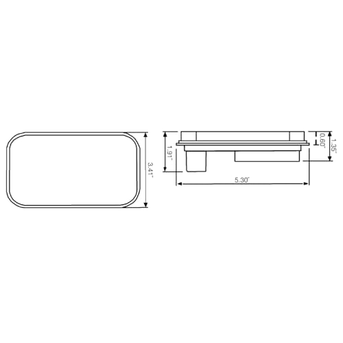 Luz LED Rectangular Trasera para Camión 5.3 Pulgadas miniatura 4