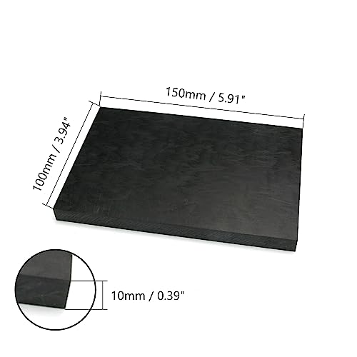 Image of Othmro Black POM Plastic Sheet 0.39 inch*3.94 inch*5.9 inch 2Pcs, Printable Rigid Durable Plastic Board Sheet Plastic Sheeting DIY Materials for Home Decor, Handcrafts (Matte & Textured Finish), Outdoor Use