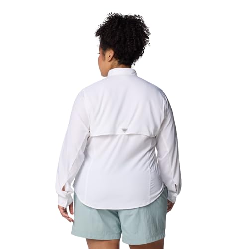 Columbia Womens PFG Tamiami II Long Sleeve Fishing Shirt, White, 2X - image 7