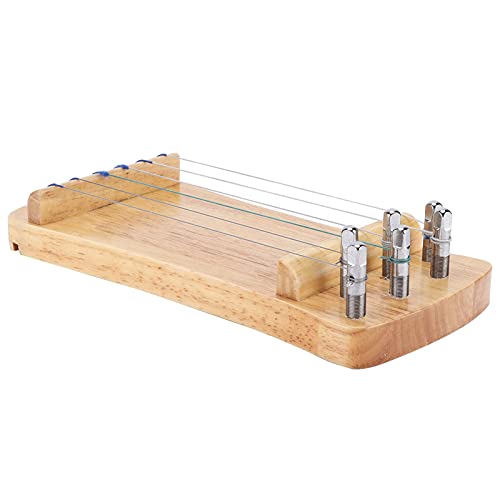 Guzheng Finger Trainer Stringed Musical Instruments Strengthener Exercise Wooden Protable 6 String Mini Guzheng Fingering Practice Tool For Beginners Adults 21 X 9.5Cm / 8.3 X 3.7In #TOP11