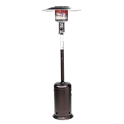 Simple Deluxe 47,000 BTU Outdoor Propane Patio Heater with Wheels, Brown