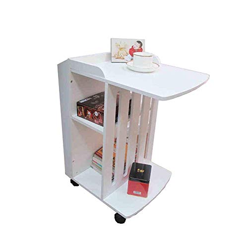 Computer White Multi-Function Small Coffee Table // Sofa Side Table Mu