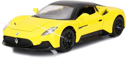 Image of 1:32 Maserati MC20 Scale Model Car - Exclusive Alloy Metal Pull Back Die Cast Car Toy with Openable Doors, Light & Music - Best Gifts for Kids【Colors as Per Stock】